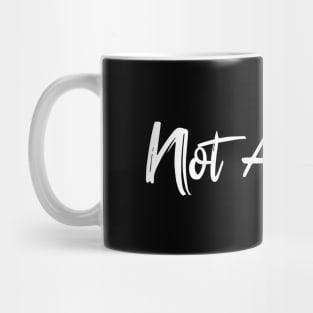 not available - white text Mug